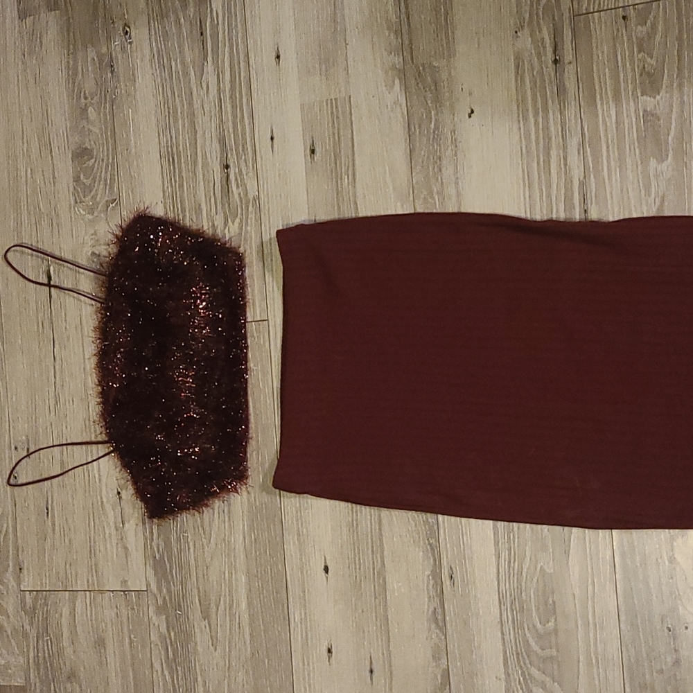 Forever 21 burgundy set